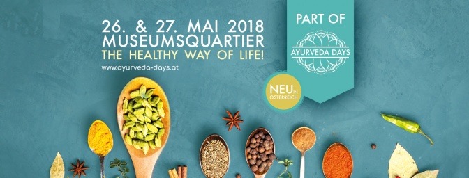 Auf dem Titelbild der Ayurveda Days sind verschiedene Gewürze abgebildet