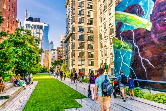 Park in Manhattan, New York als Reiseziel im Juni