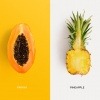 Papaya (mit Enzym Papain) und Ananas (mit Bromelian)