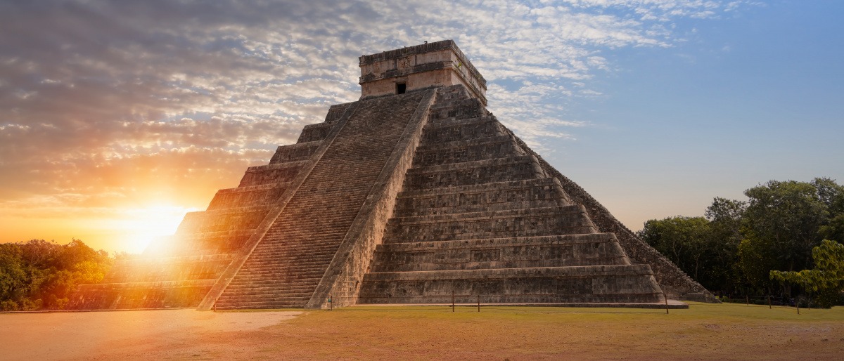 Chichen itza bei Sonnenuntergang